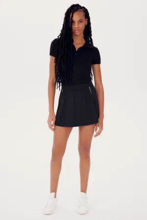 Venus High Waist Rigor Skort w/Piping - Black
