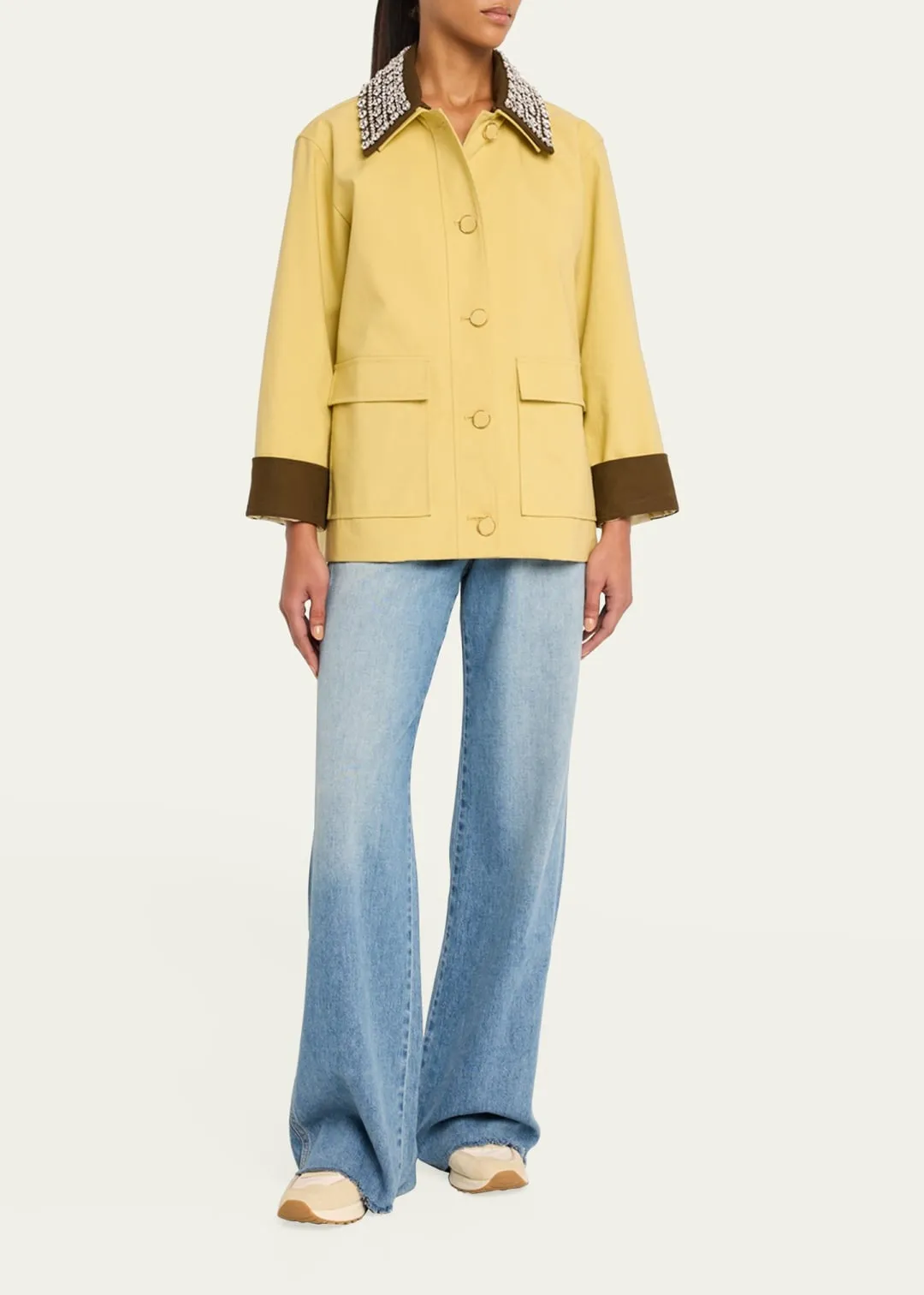 Veronica Beard Kasey Mid Rise Wide Leg Pants