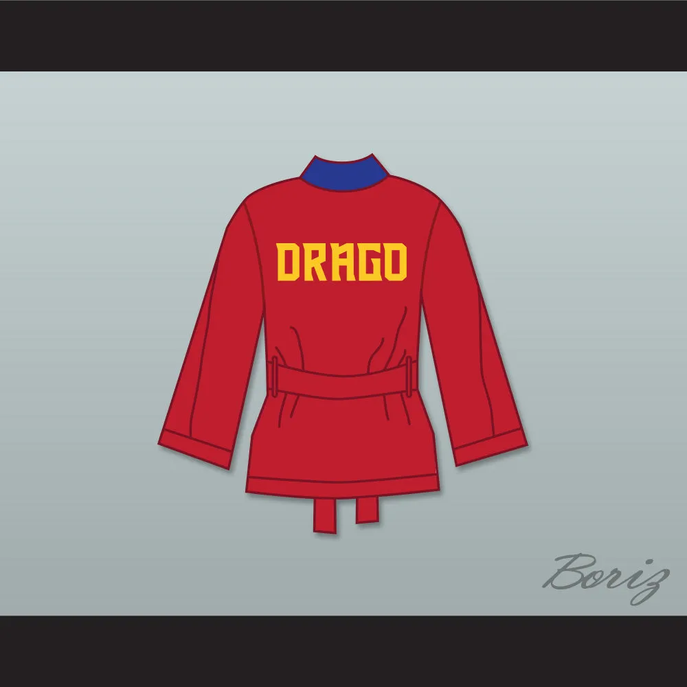 Viktor Drago Red Satin Half Boxing Robe Creed II