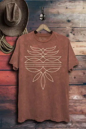 Western Stitch Graphic Top