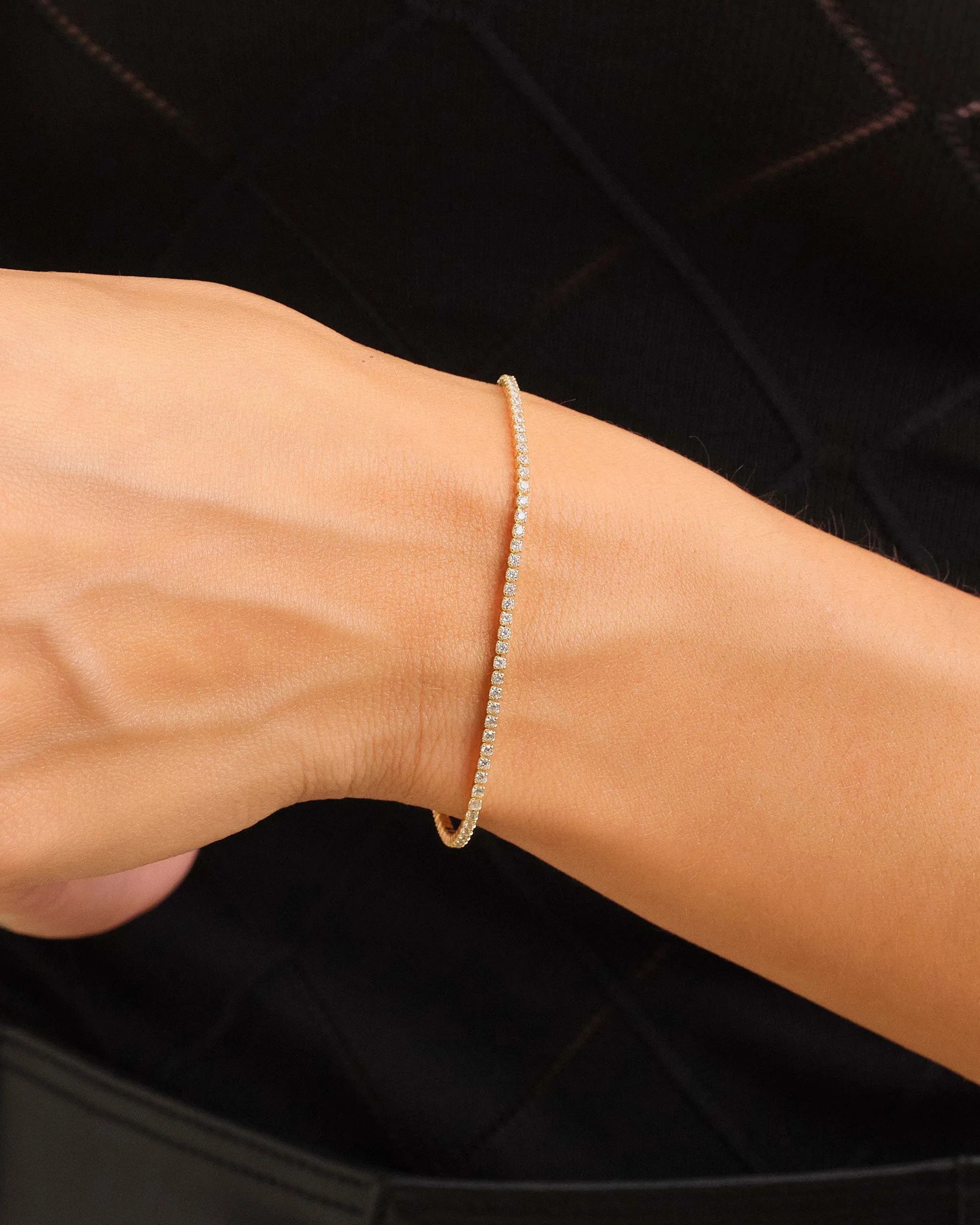 Women's Adjustable Tennis Bracelet - Gold