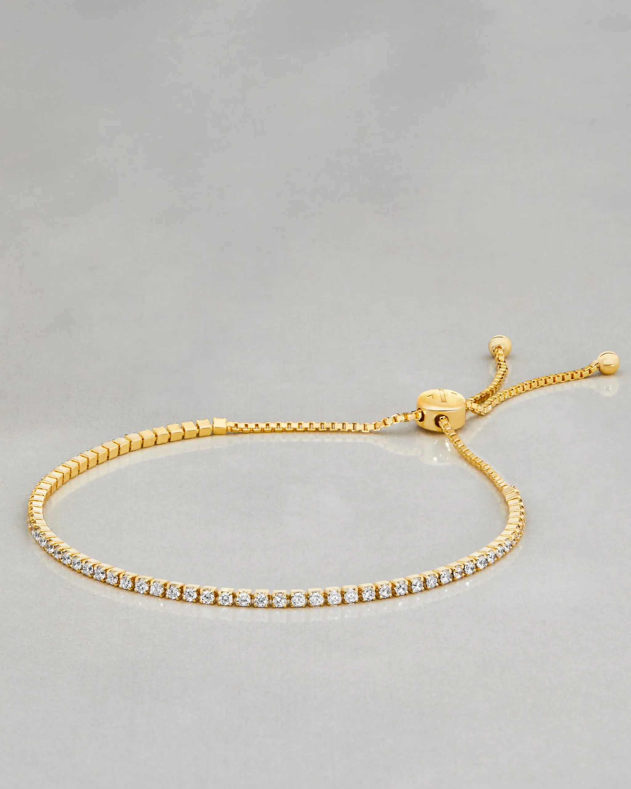 Women's Adjustable Tennis Bracelet - Gold