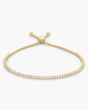 Women's Adjustable Tennis Bracelet - Gold