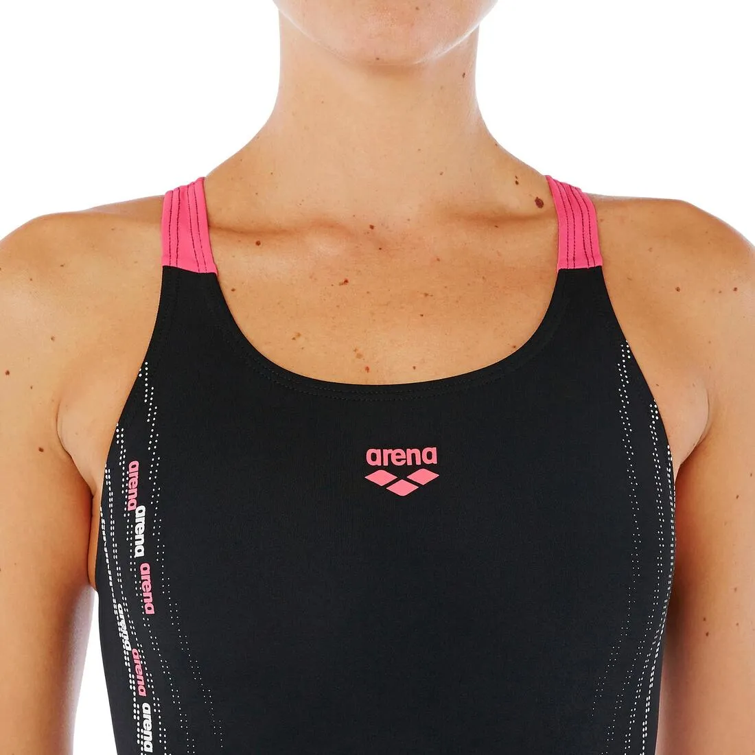 WOMEN’S KEILA ONE-PIECE SWIMSUIT BLACK PINK