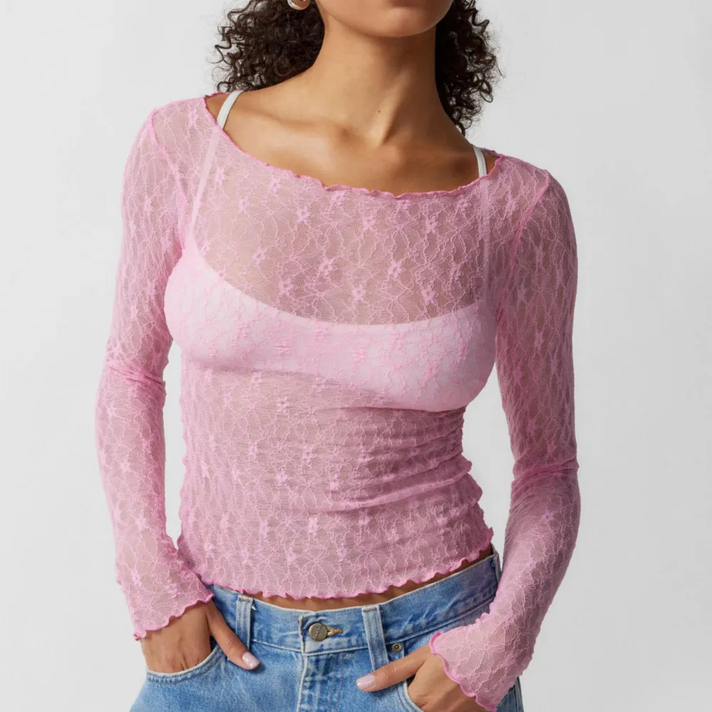 Women's Lace Mesh Long Sleeve
