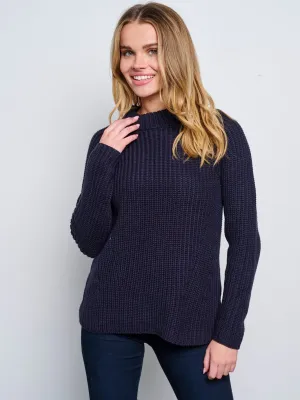 WOMEN'S LONG SLEEVE KNITTED PULLOVER SWEATER