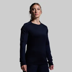 Women's Long Sleeve Op Top (Police Blue)