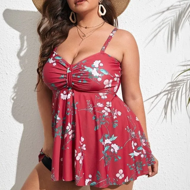 Women's Plus Size Tankini Swimwear Top