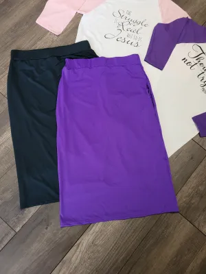 Women's Purple Athletic/Swim Skirts