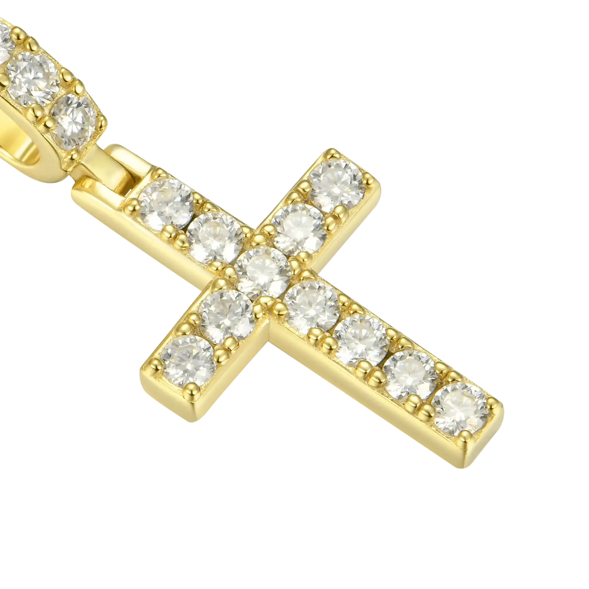 Women's Solid Tennis Cross Pendant - Small
