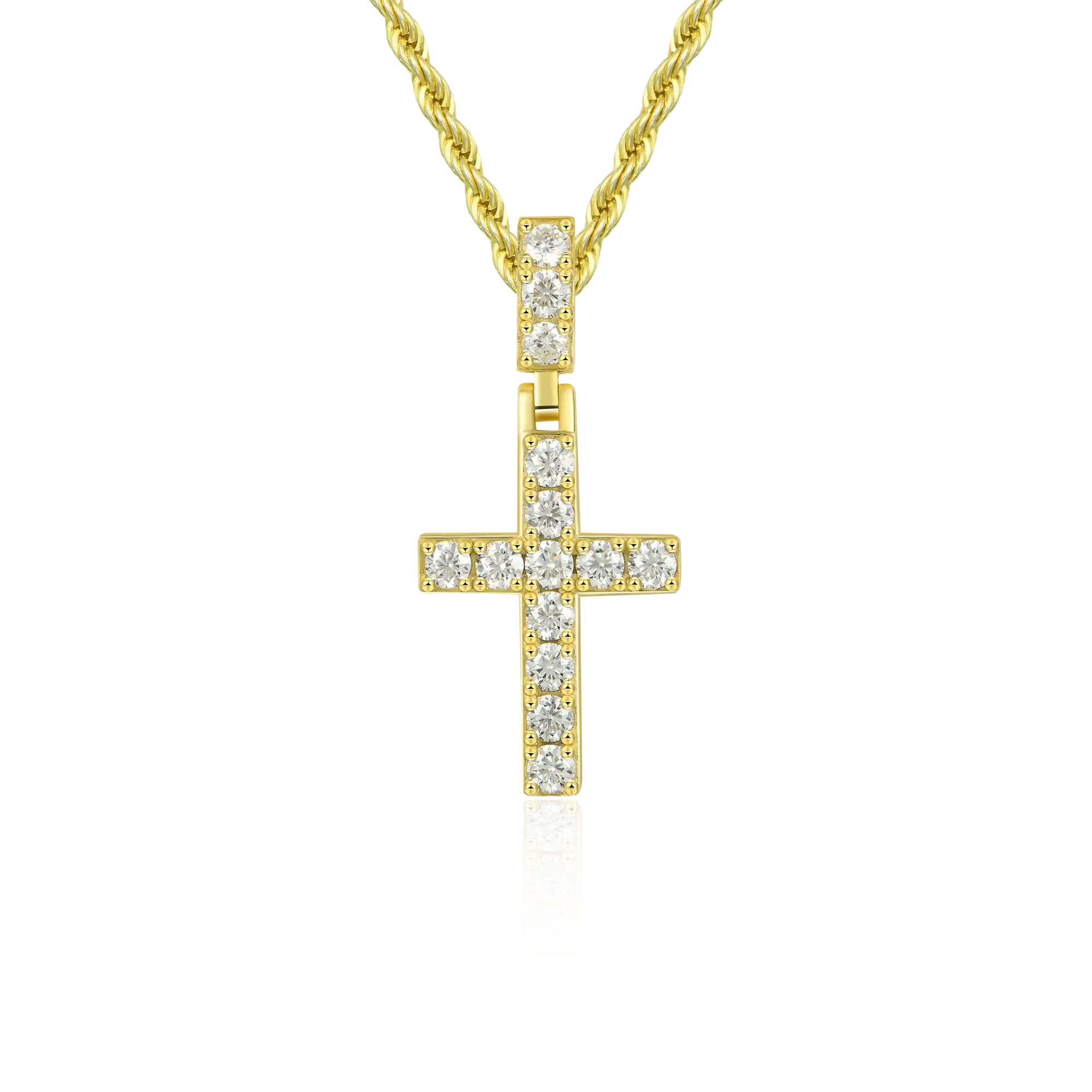 Women's Solid Tennis Cross Pendant - Small