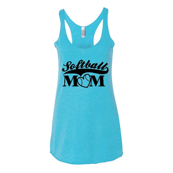 Women's Tank Tops Softball Mom