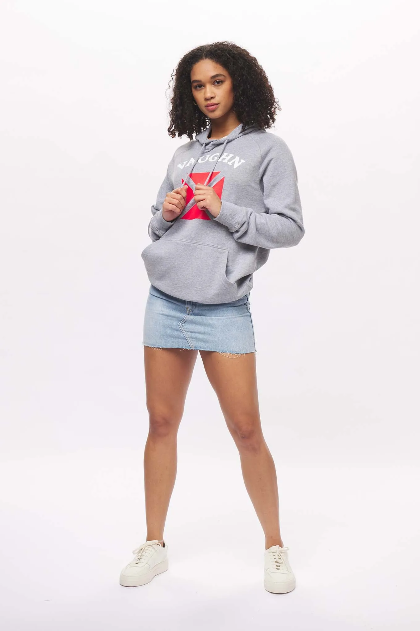 Women's - Voilier - Heather Grey V Nautical Flag Pullover Hoodie