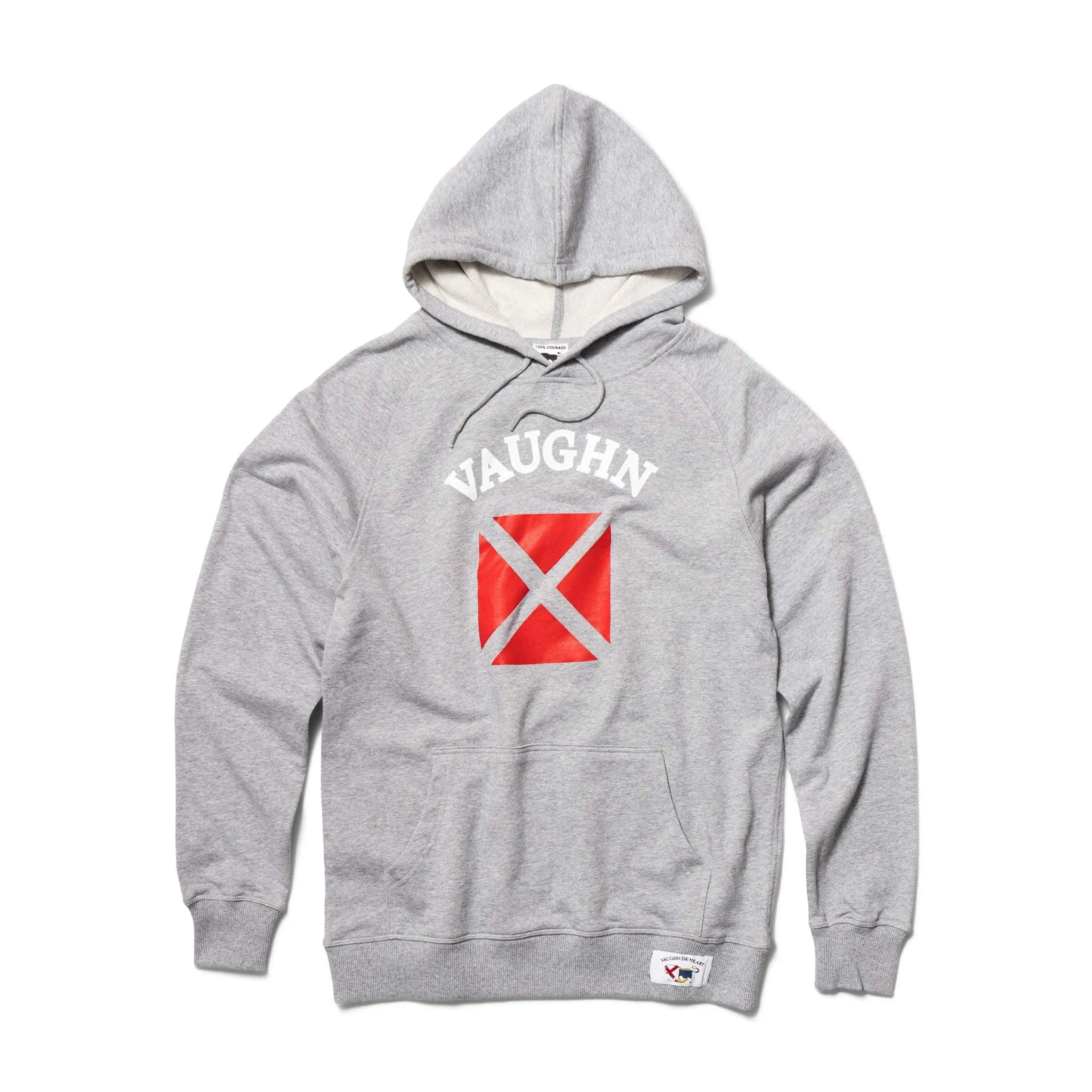 Women's - Voilier - Heather Grey V Nautical Flag Pullover Hoodie