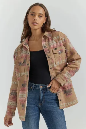 Wrangler Multiprint Brown Aztec Shacket