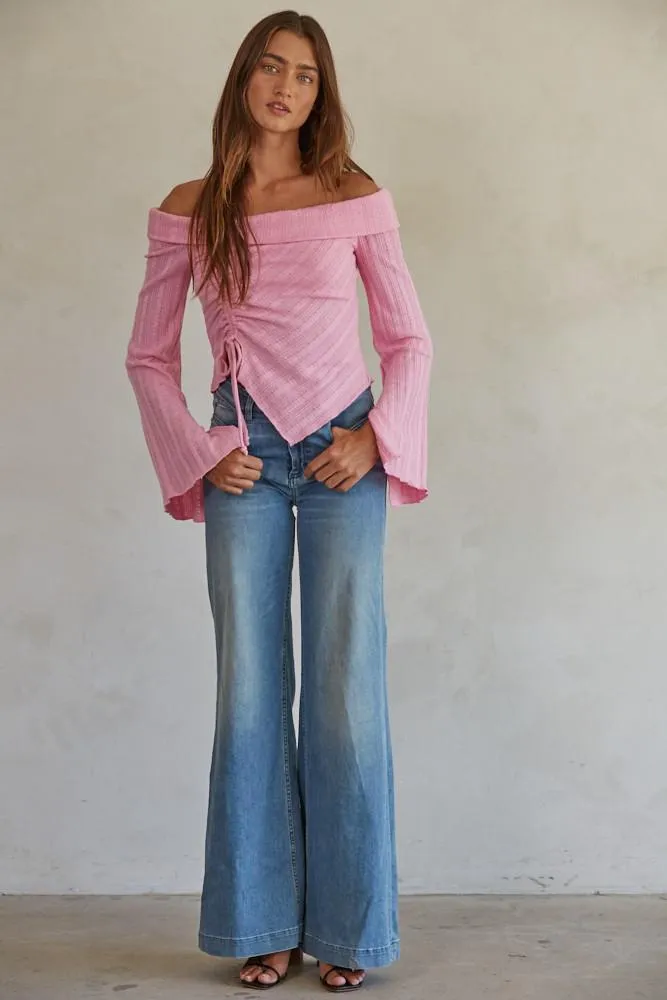 YUNA TIE TOP - Pink