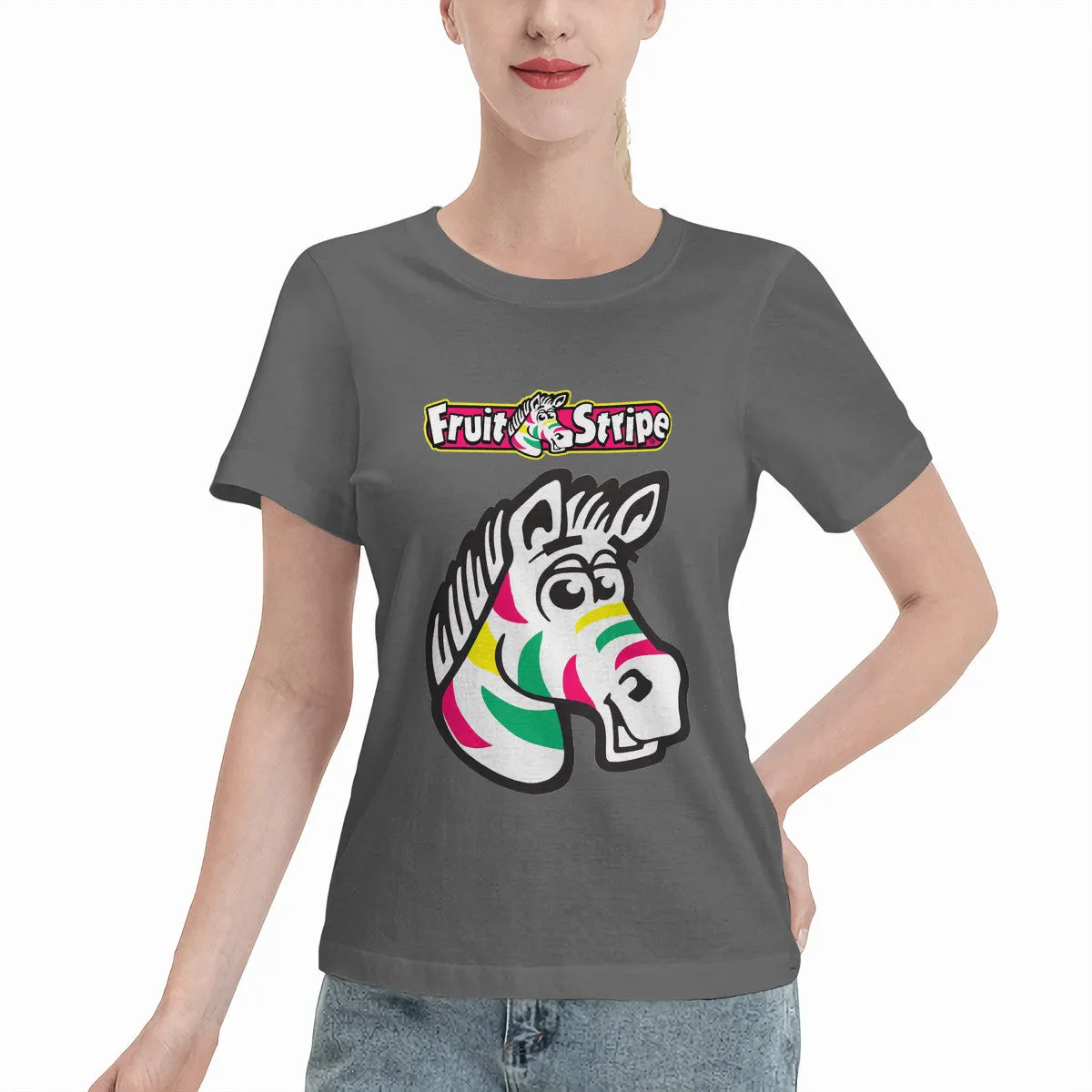 Zebra Fruit Stripe Gum Women's T-Shirt