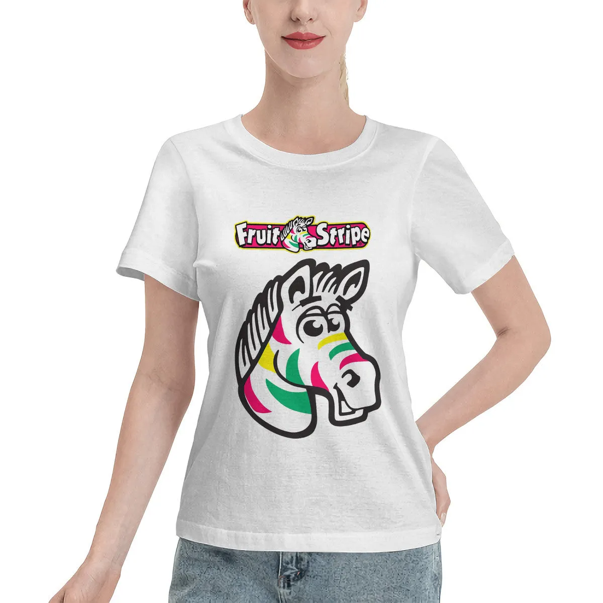 Zebra Fruit Stripe Gum Women's T-Shirt