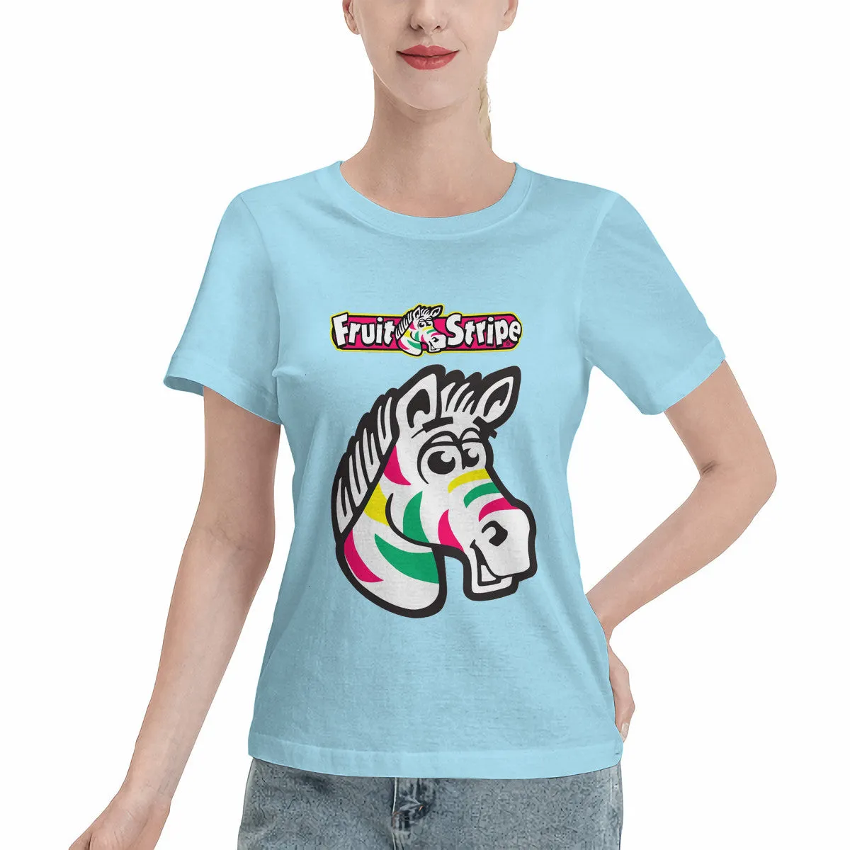 Zebra Fruit Stripe Gum Women's T-Shirt