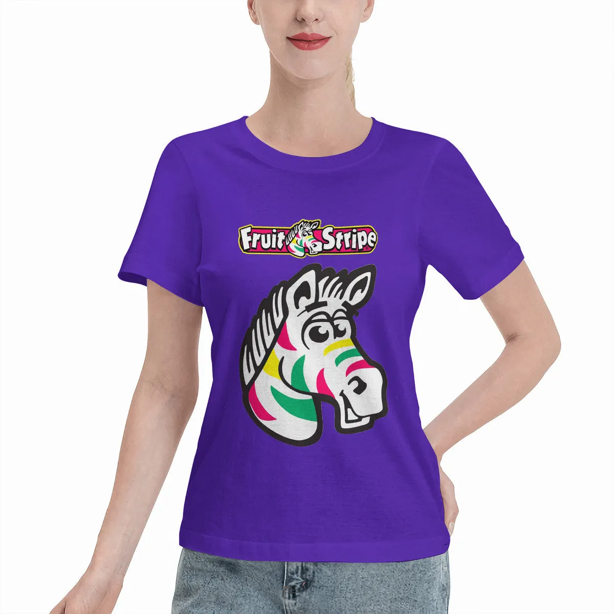 Zebra Fruit Stripe Gum Women's T-Shirt