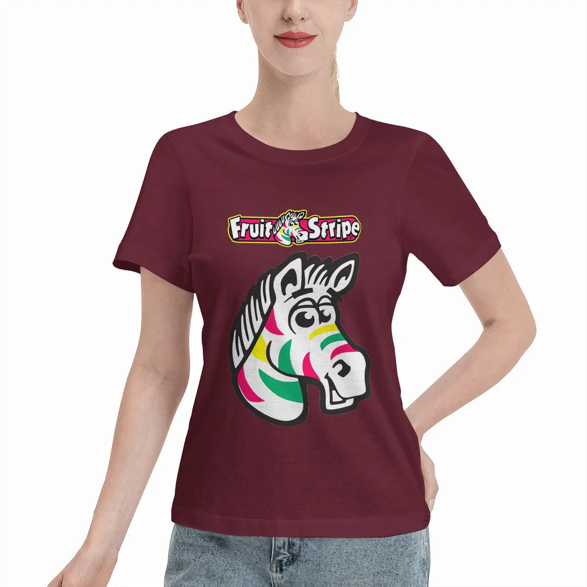 Zebra Fruit Stripe Gum Women's T-Shirt