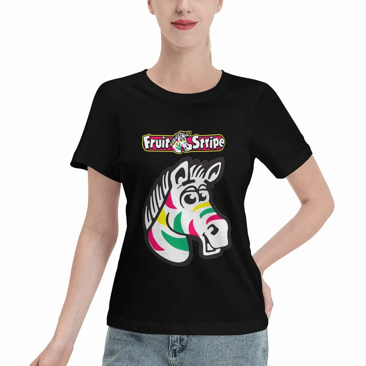 Zebra Fruit Stripe Gum Women's T-Shirt