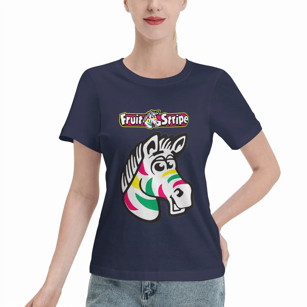 Zebra Fruit Stripe Gum Women's T-Shirt