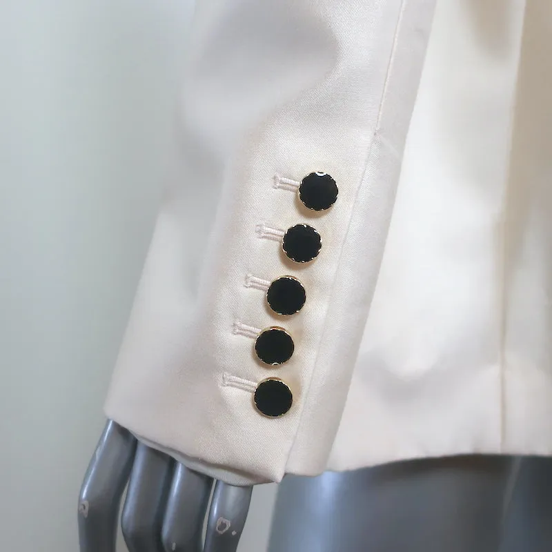 Zimmerman Dancer Tuxedo Jacket Ivory Wool-Silk Size 2 One-Button Blazer