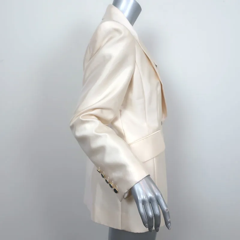Zimmerman Dancer Tuxedo Jacket Ivory Wool-Silk Size 2 One-Button Blazer